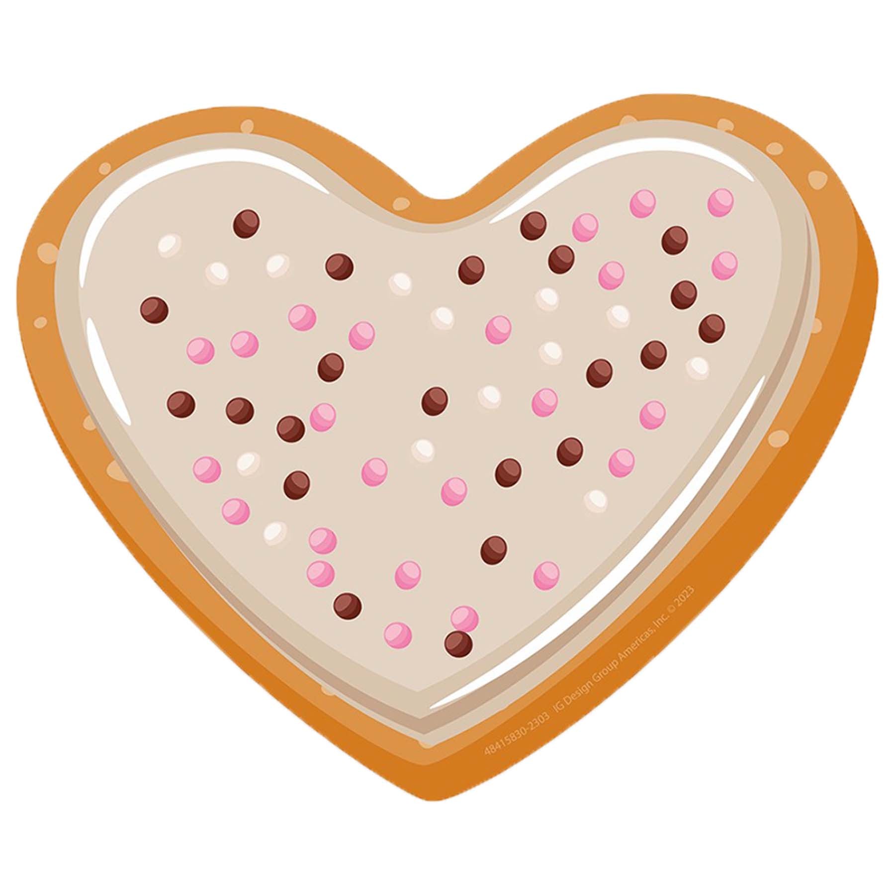 Heart Cookies Paper Cut-Outs, Pack of 36