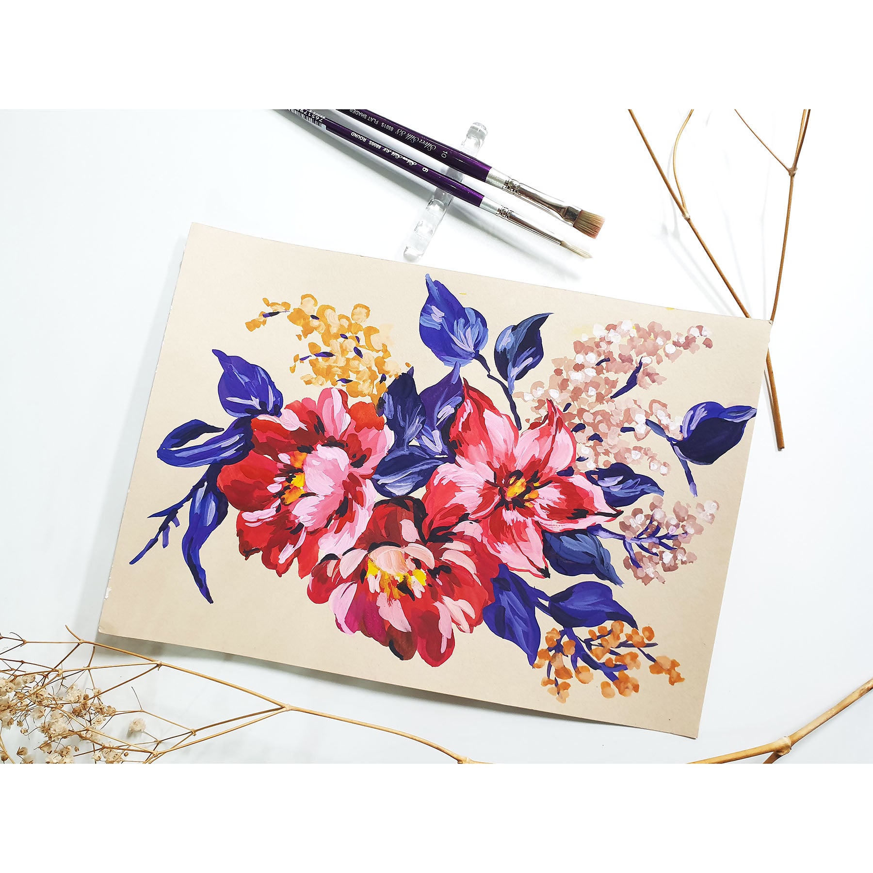 Silver Silk 88 SH 5-Piece Decorative Painting Brush Set