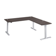 Bush Business Furniture Move 60 Series 72W Height Adjustable L Shaped Standing Desk in Storm Gray with Metallic Gray Base - 71.02" Width x 76.97" Depth x 27.44" Height