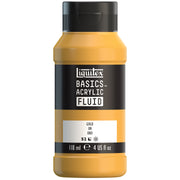 LQ BASICS Acrylic Fluid 118ml Bottle -  Gold