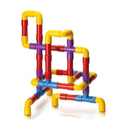 Quercetti: Tubation - 40pc Interlocking Pipeline Maze Building Set  Open Ended Construction Toy  Colorful Tube Block Assembly  STEM Play  Kids 3+