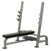 STS Olympic Flat Bench with Gun Racks - Silver