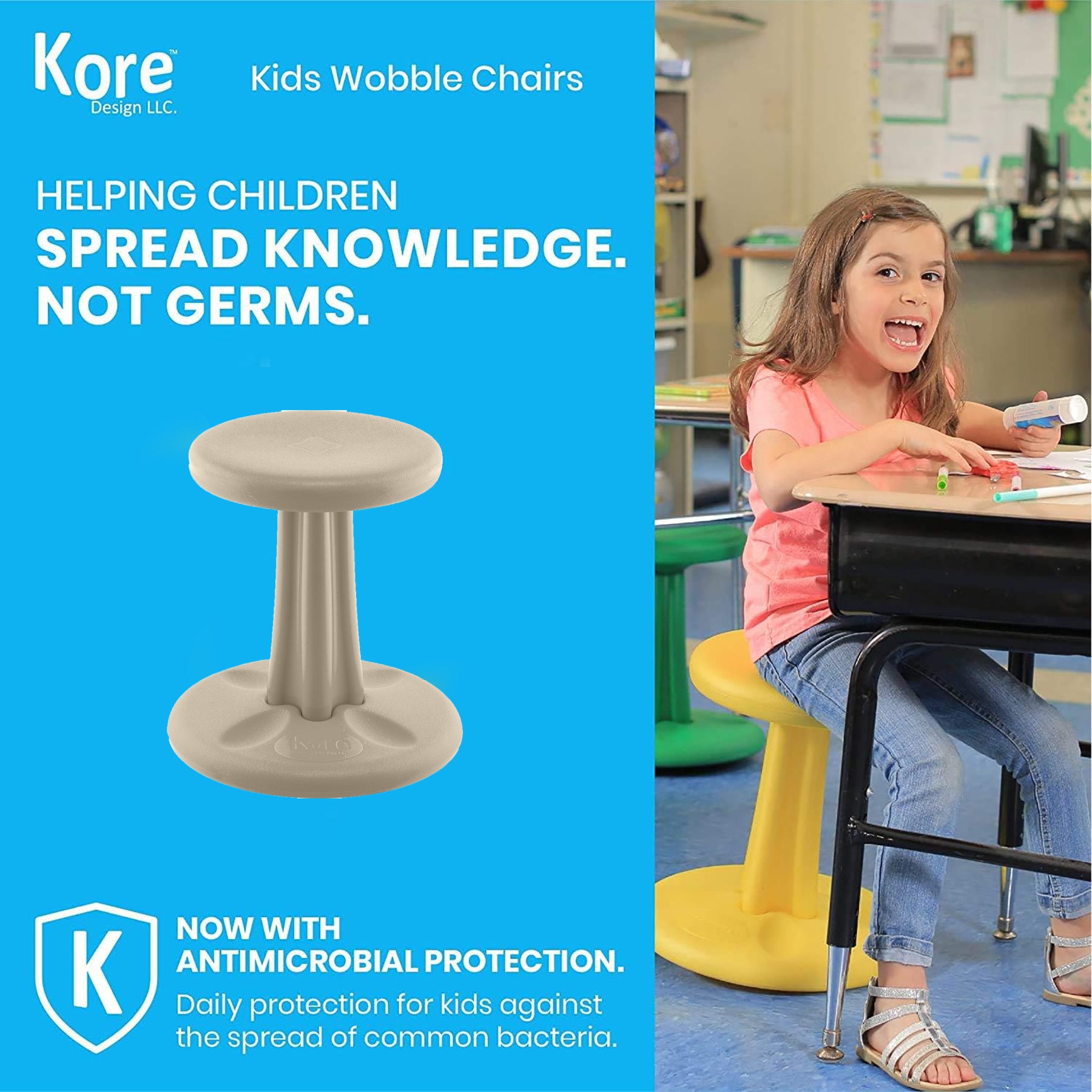 Kids Wobble Chair 14", Sand Dollar