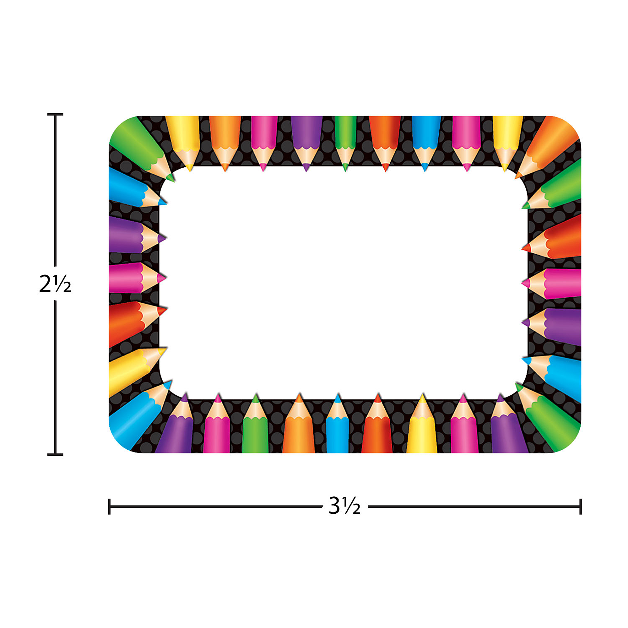 Colored Pencils Name Tags/Labels