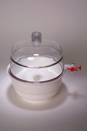 United Scientific® Desiccator, Vacuum, White Base, PP/PC, 6"