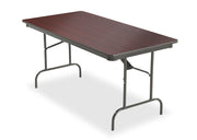 OfficeWorks™ Commercial Wood Laminate Folding Table, Mahogany - 30" x 60"