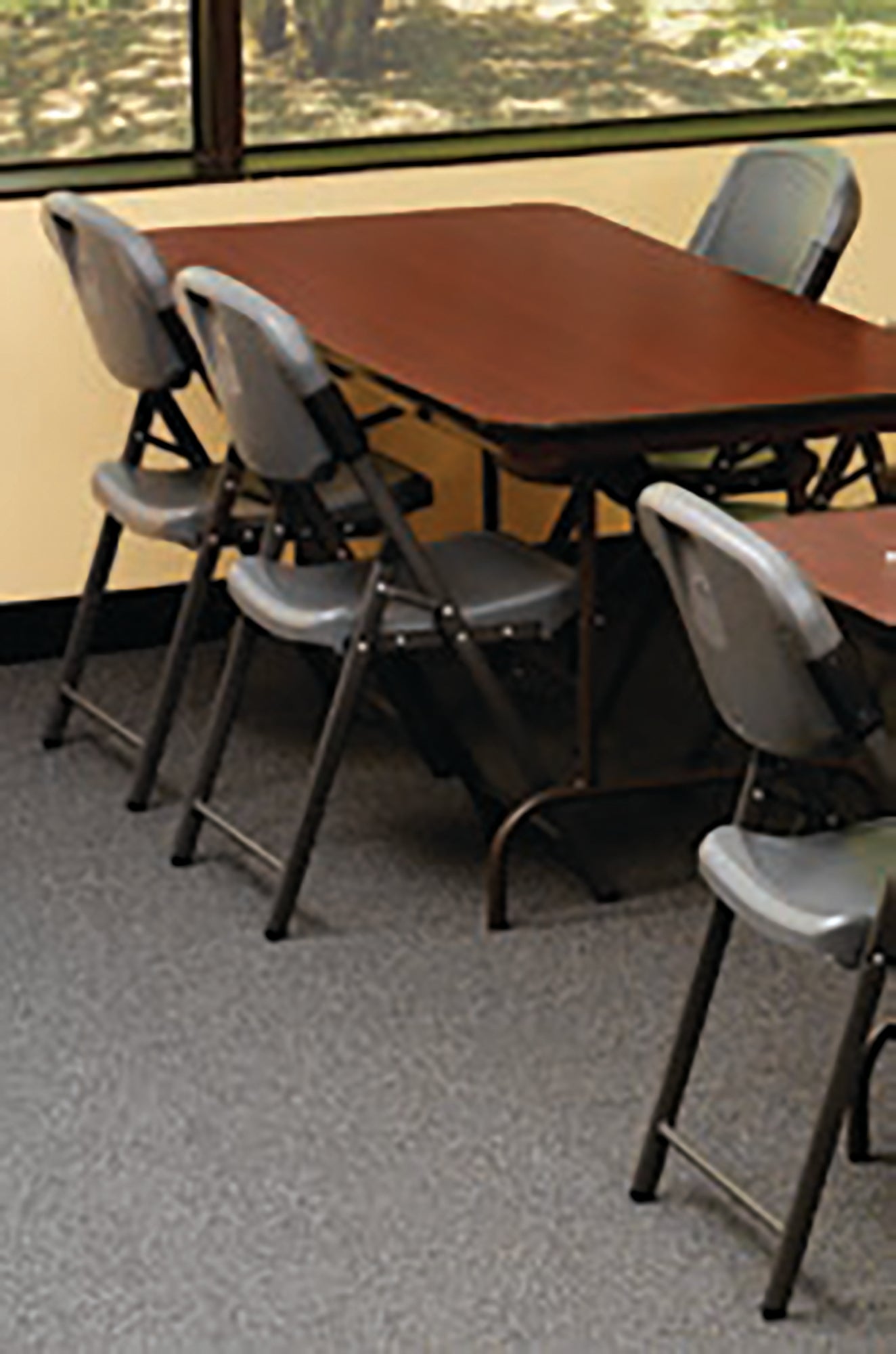 OfficeWorks™ Commercial Wood Laminate Folding Table, Mahogany - 30" x 60"