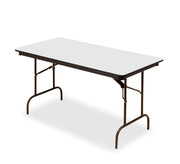 OfficeWorks™ Commercial Wood Laminate Folding Table, Gray, 30" x 60"