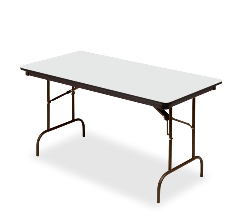 OfficeWorks™ Commercial Wood Laminate Folding Table, Gray, 30" x 60"