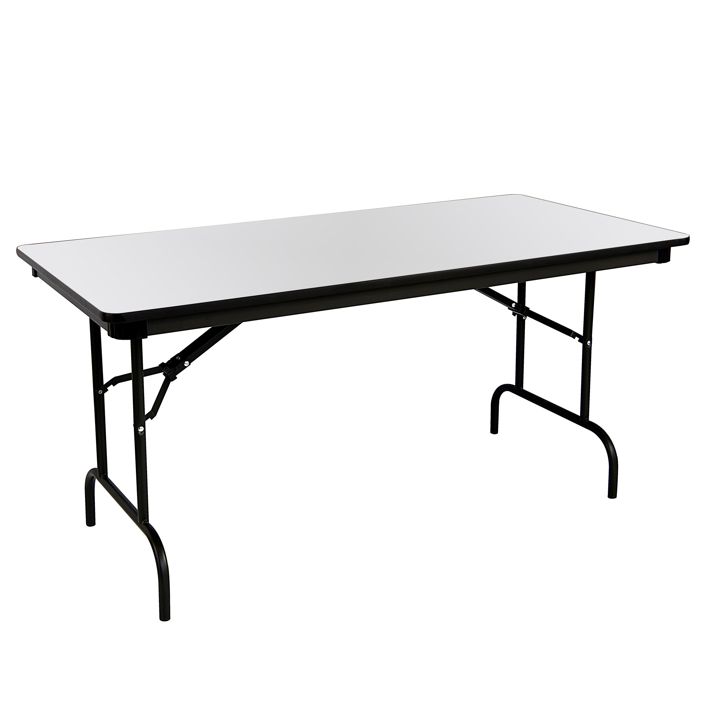 OfficeWorks™ Commercial Wood Laminate Folding Table, Gray, 30" x 60"