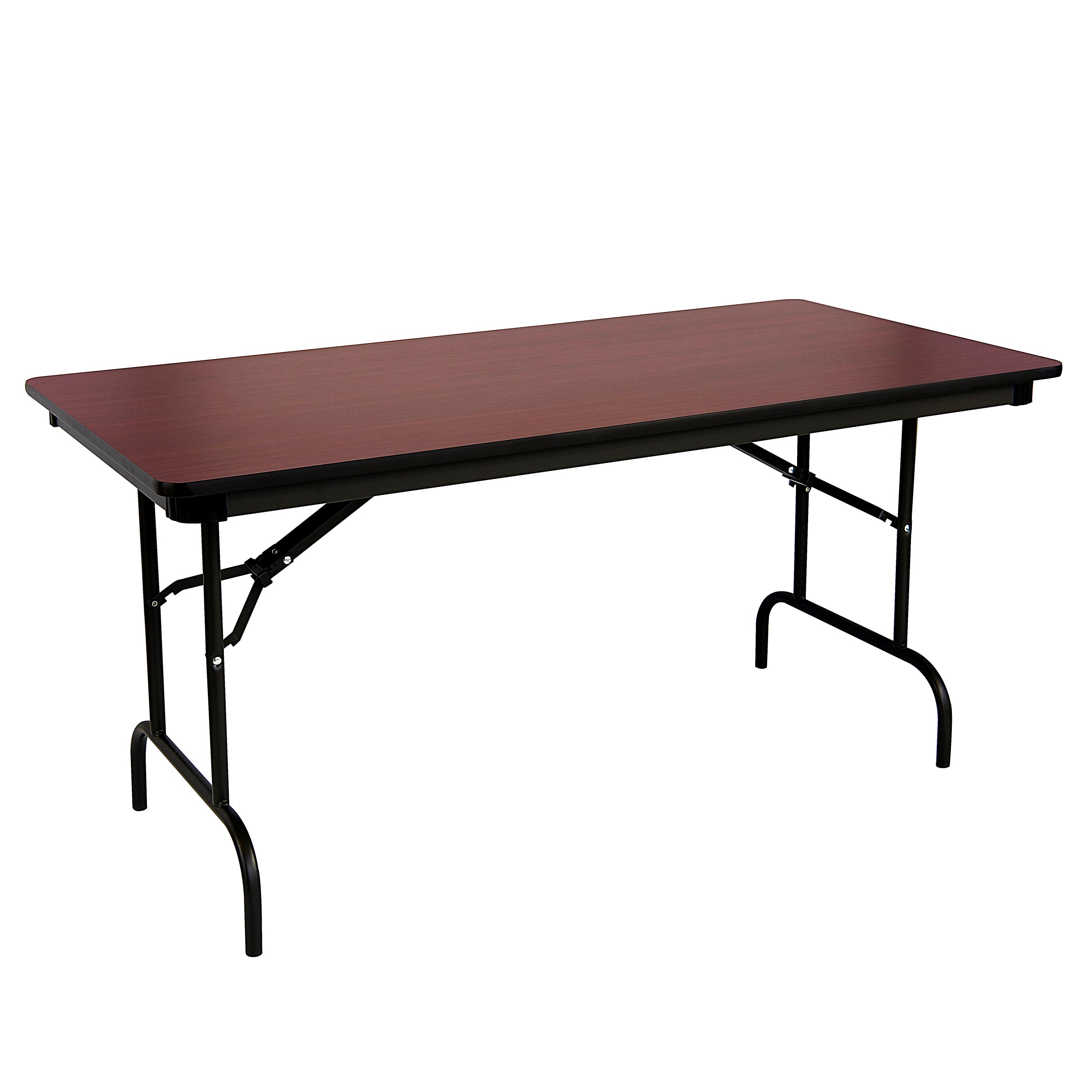 OfficeWorks™ Commercial Wood Laminate Folding Table, Mahogany - 30" x 72"