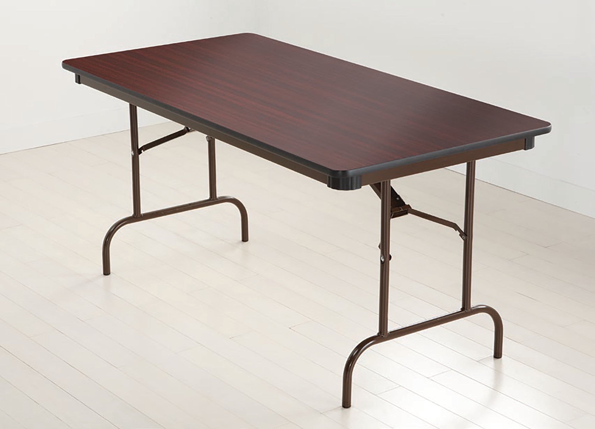 OfficeWorks™ Commercial Wood Laminate Folding Table, Mahogany - 30" x 72"