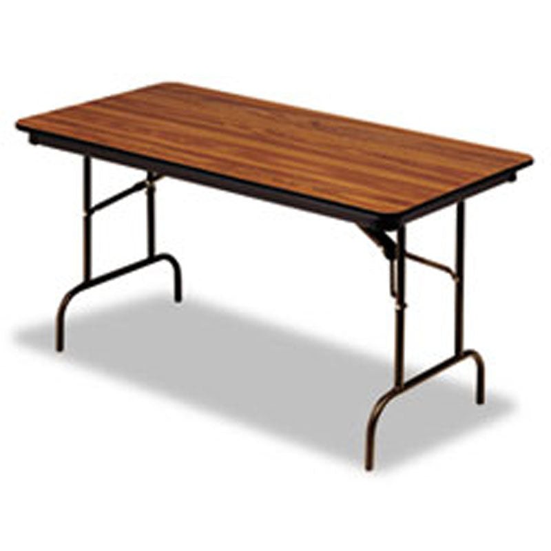 OfficeWorks™ Commercial Wood Laminate Folding Table, Oak - 30" x 72"