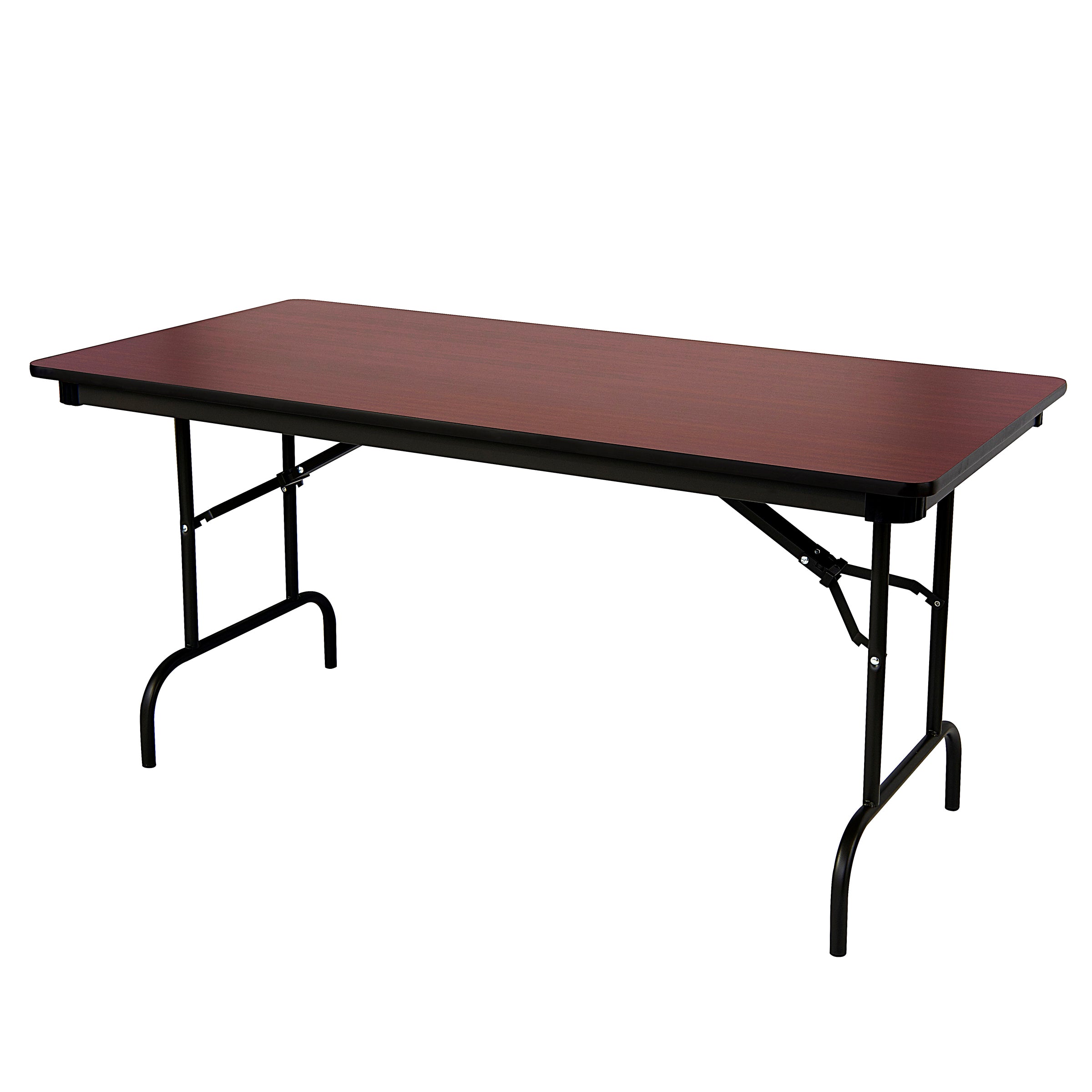 OfficeWorks™ Commercial Wood Laminate Folding Table, Mahogany - 30" x 96"