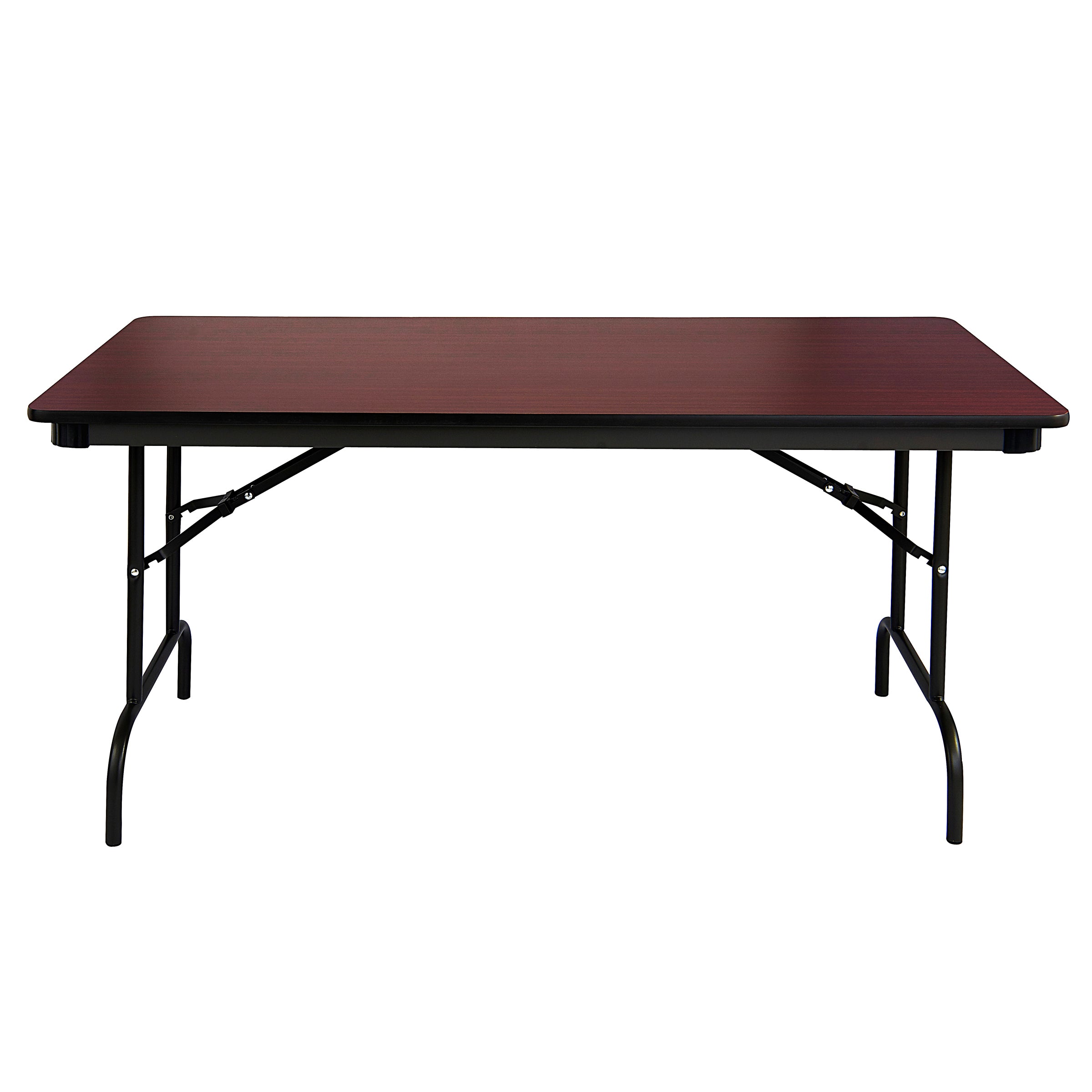 OfficeWorks™ Commercial Wood Laminate Folding Table, Mahogany - 30" x 96"