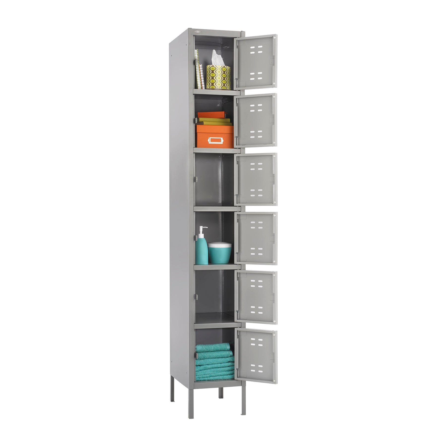 Locker Steel Six Tier Gray
