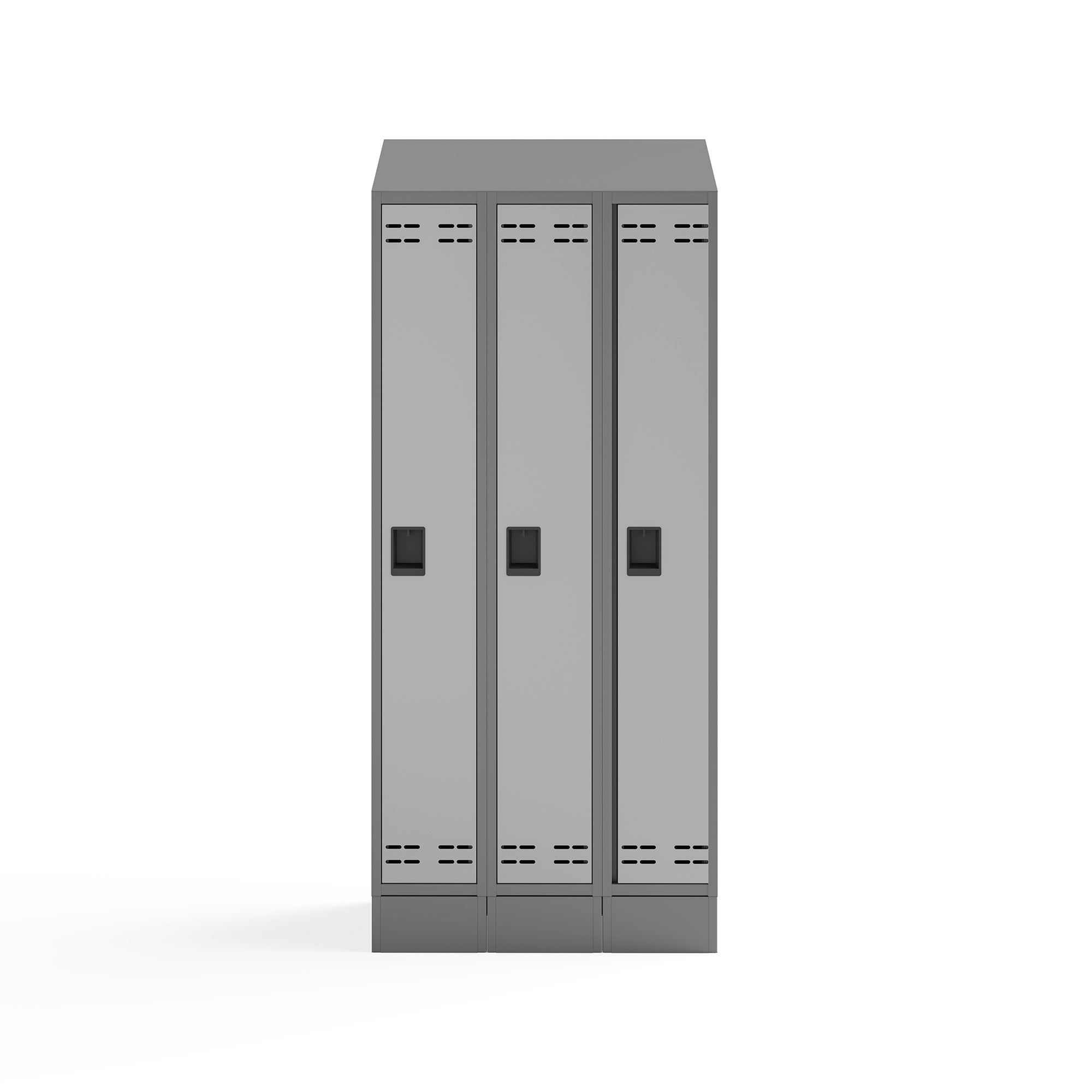Locker Sngl Tier 3 Column Gray