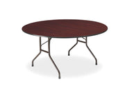 OfficeWorks™ Commercial Wood Folding Table, Mahogany - 60" Round