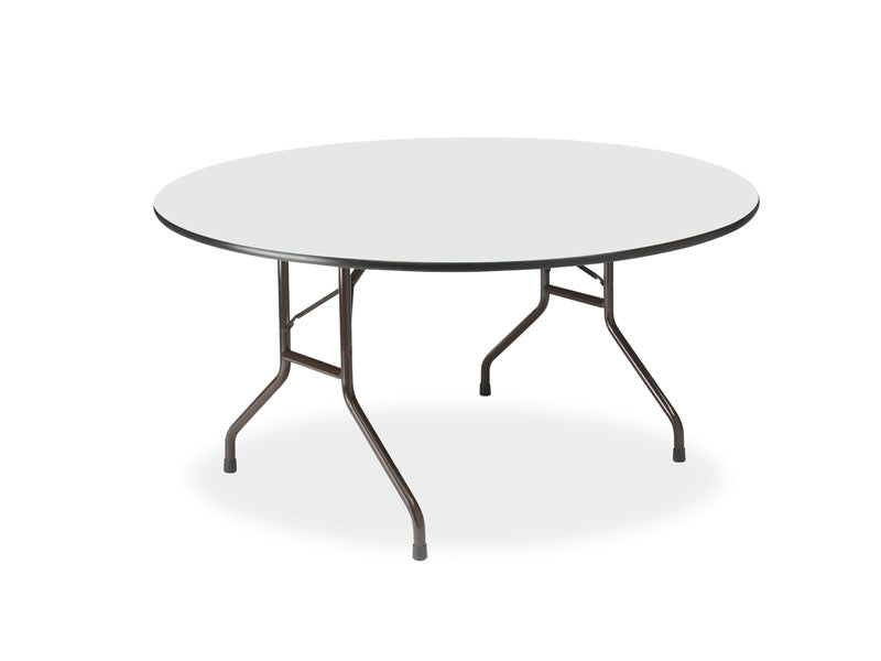 OfficeWorks™ Commercial Wood Folding Table, Gray - 60" Round