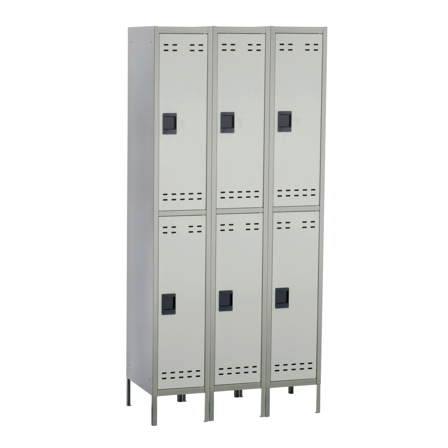 Locker Dble Tier 3 Column Gray