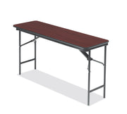 OfficeWorks™ Commercial Wood Laminate Folding Table, Mahogany - 18" x 60"