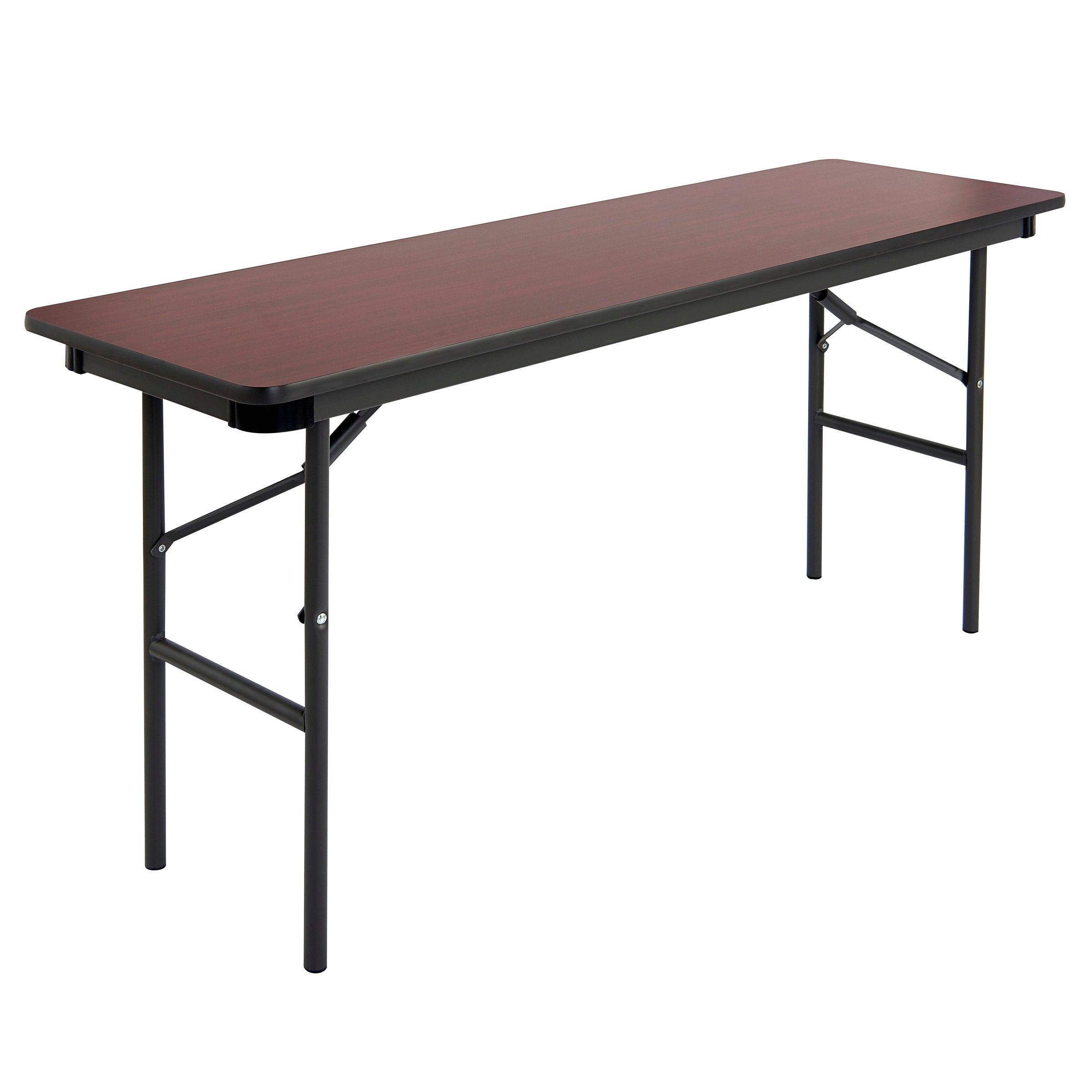 OfficeWorks™ Commercial Wood Laminate Folding Table, Mahogany - 18" x 60"