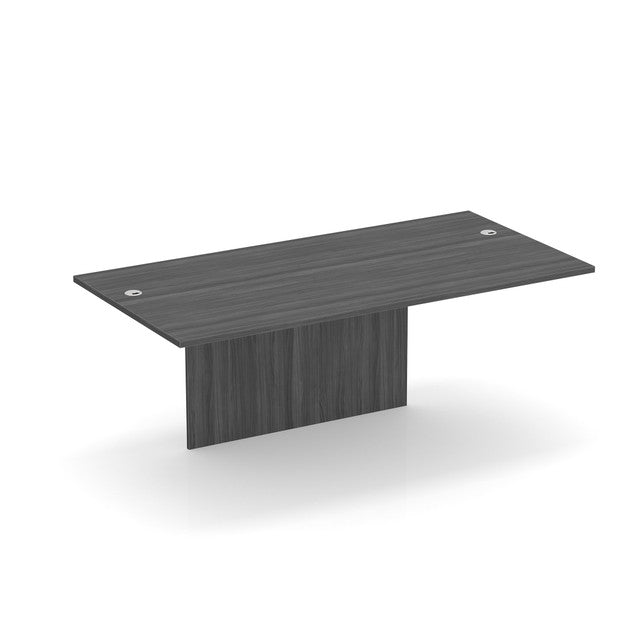 OfficeSource Laminate Desk Top with Modesty Panel - Coastal Gray