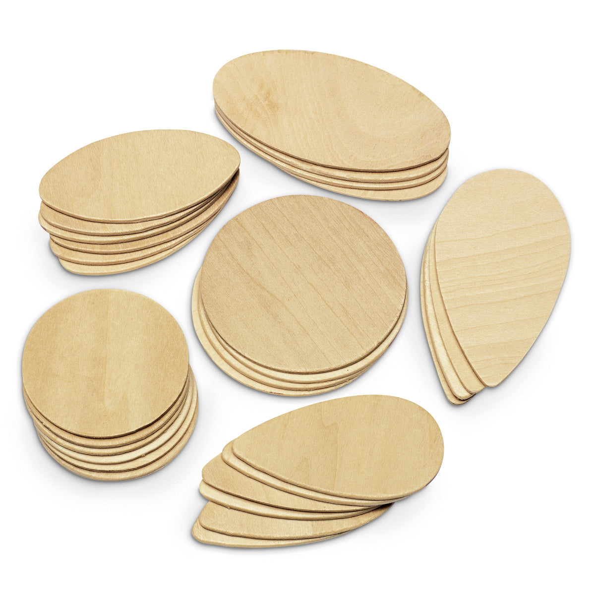 Giant Wood Shapes, Set of 30