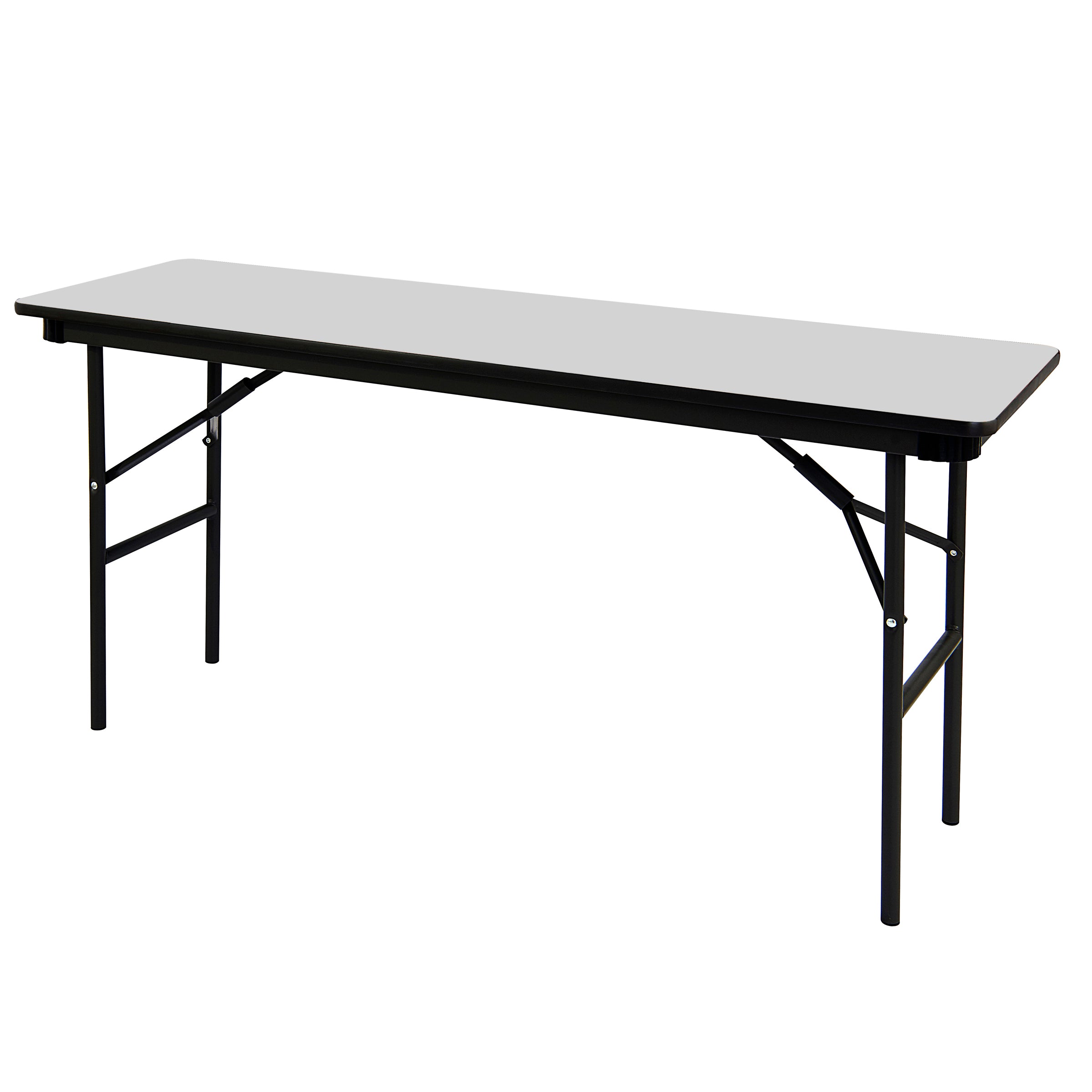 OfficeWorks™ Commercial Wood Laminate Folding Table, Gray, 18" x 72"