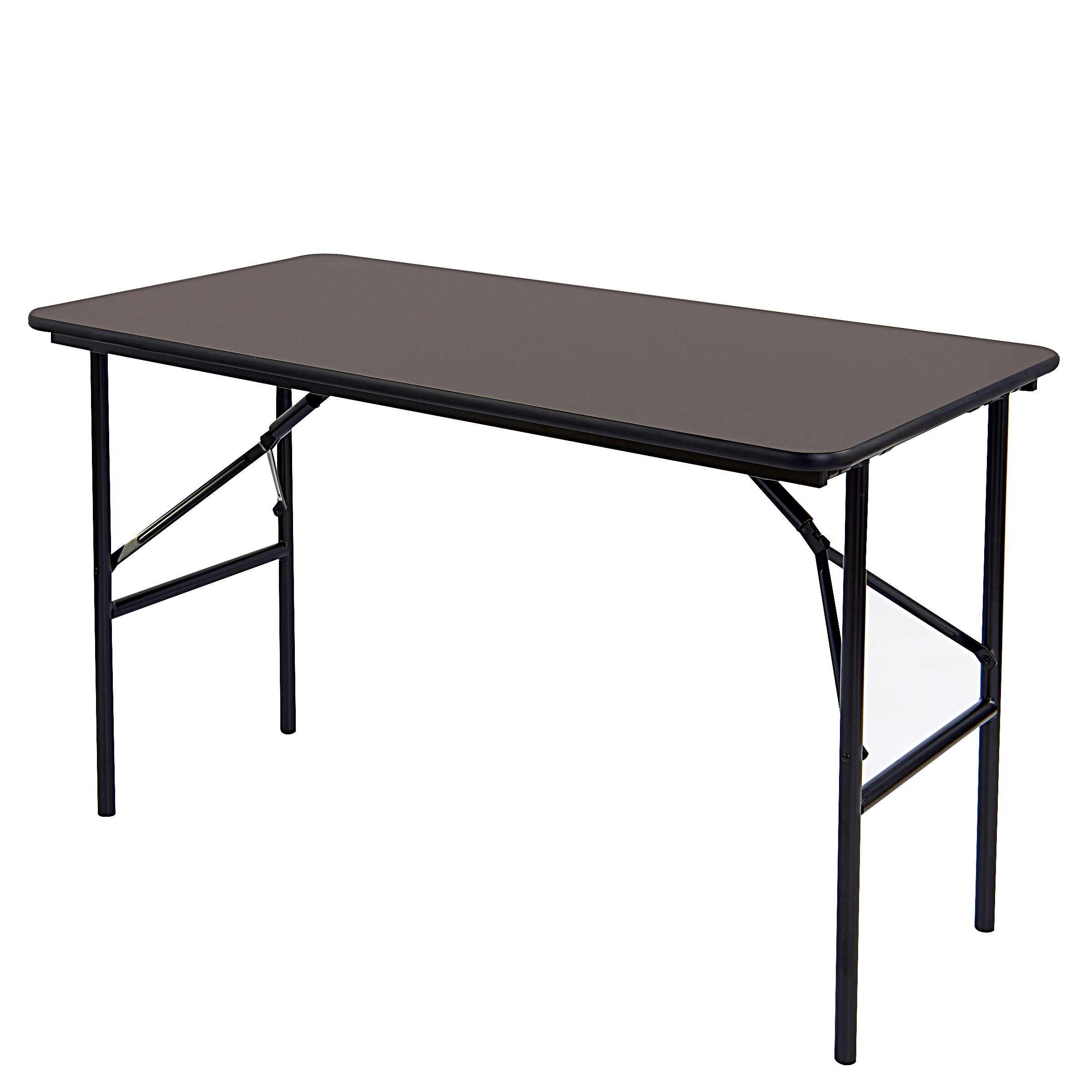 OfficeWorks™ Classic Wood Laminate Folding Table, Walnut - 24" x 48"