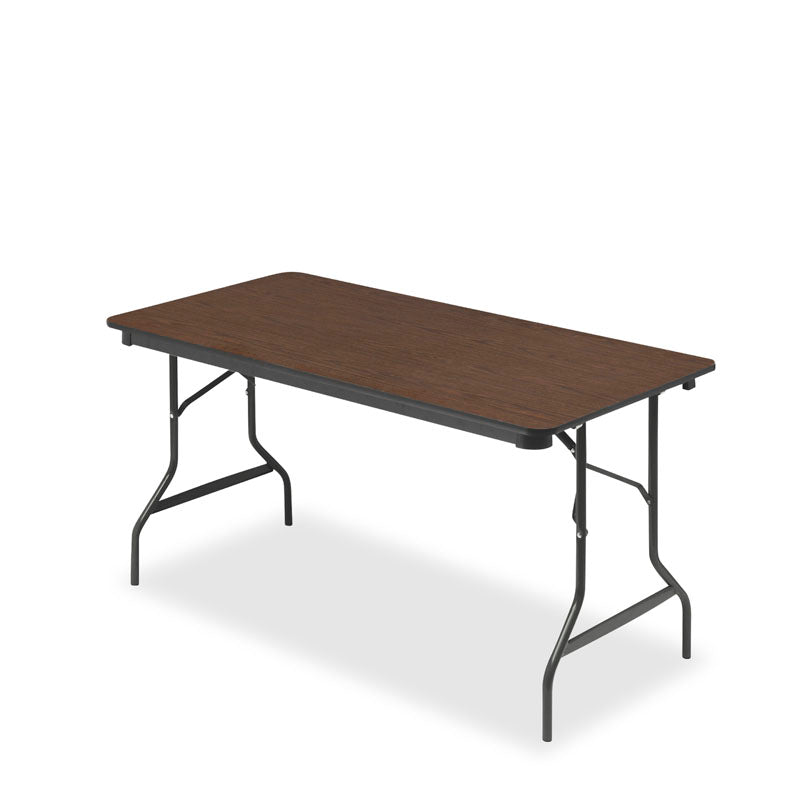 OfficeWorks™ Classic Wood Laminate Folding Table, Walnut - 30" x 60"