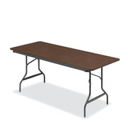 OfficeWorks™ Classic Wood Laminate Folding Table, Walnut - 30" x 72"