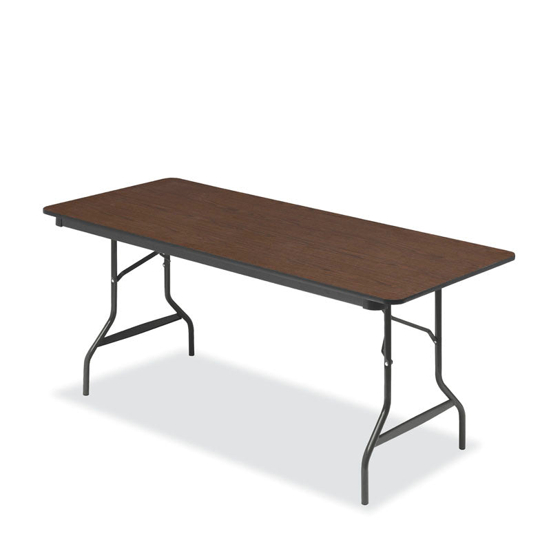 OfficeWorks™ Classic Wood Laminate Folding Table, Walnut - 30" x 72"