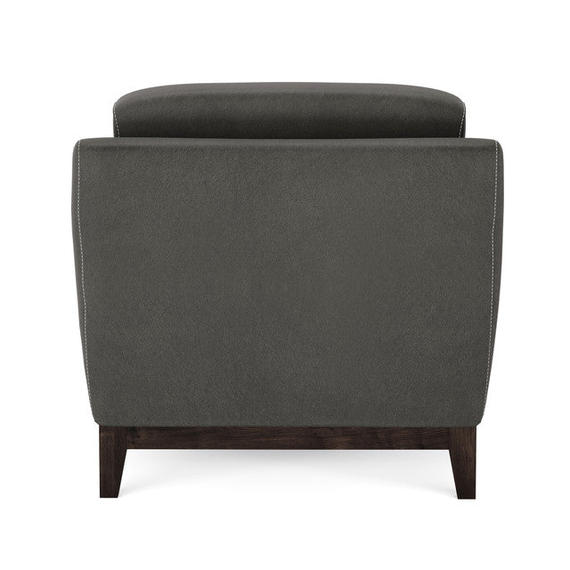 OfficeSource Harper Club Chair - Smoke PU Leather