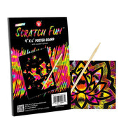 Rainbow Scratch Fun 4"x6" 50 sheets with 10 styluses