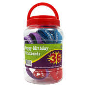 Happy Birthday Wristbands Jar