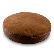 Jaxx Robbi Dog Bed Bean Bag – Round Bed with Machine Washable Cover and No-Slip Base - Supportive Memory Foam for Senior Dogs & Joint Pain Relief - Ultimate Comfort & Luxury - Large, Caramel/Chocolate