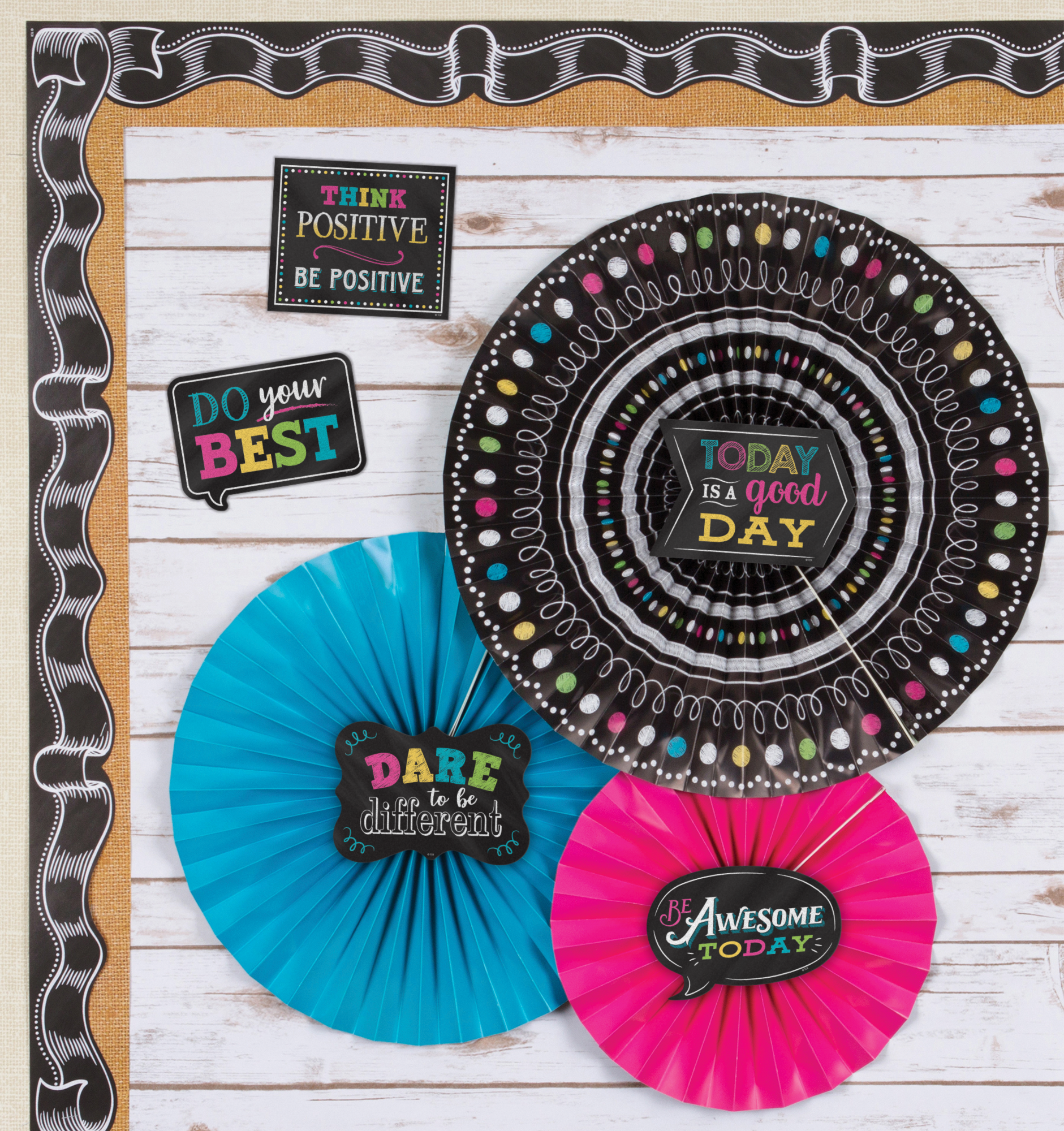 Chalkboard Brights Positive Sayings Accents