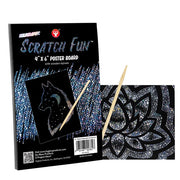 Holographic Scratch Fun 4"x6" 10 sheets with 2 styluses