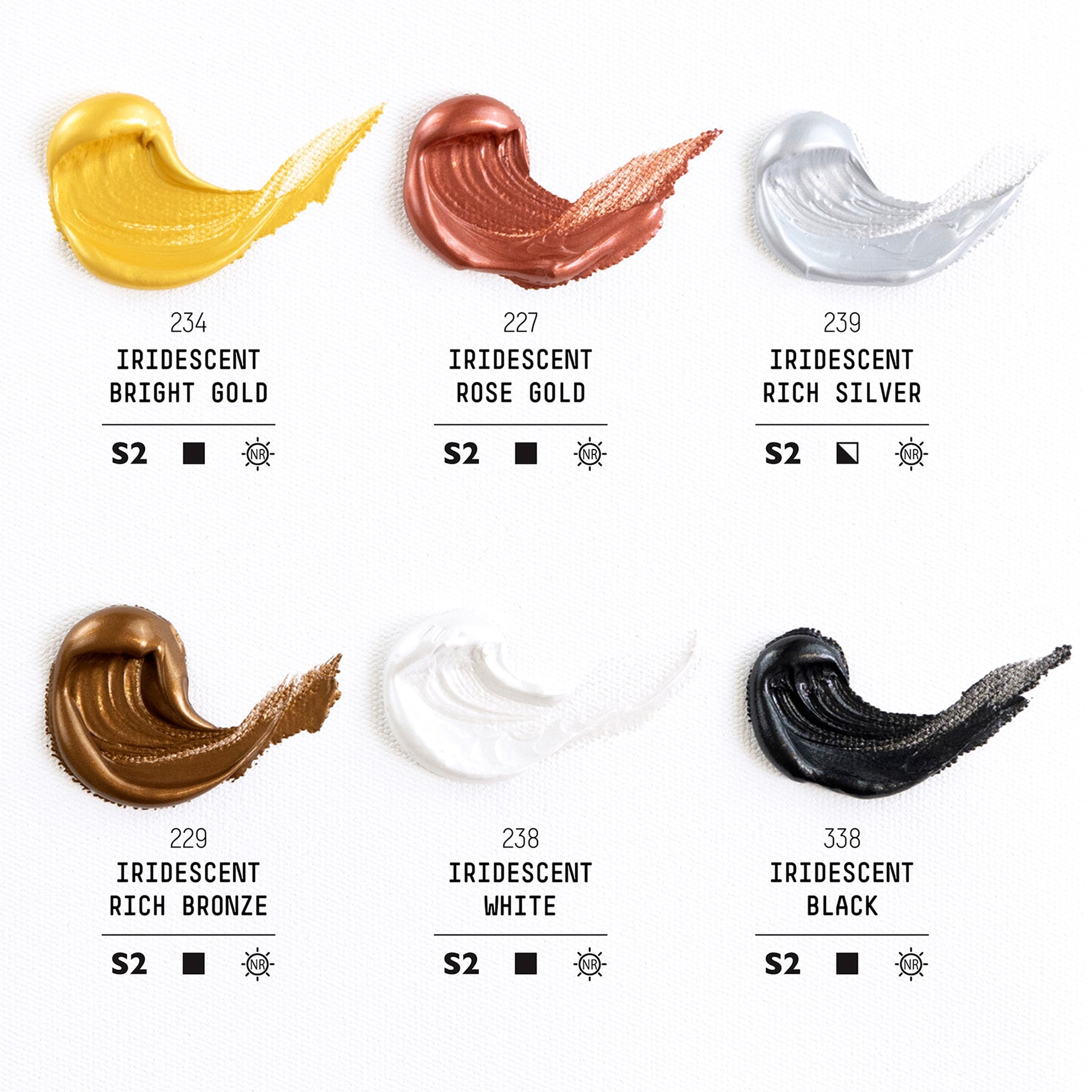 Heavy Body Color - Iridescent 6 x 59ml Set