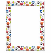 Classroom Poster - 17"x22" - Sports Ball Border Poster