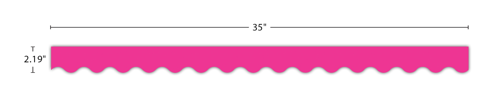 Hot Pink Scalloped Border Trim