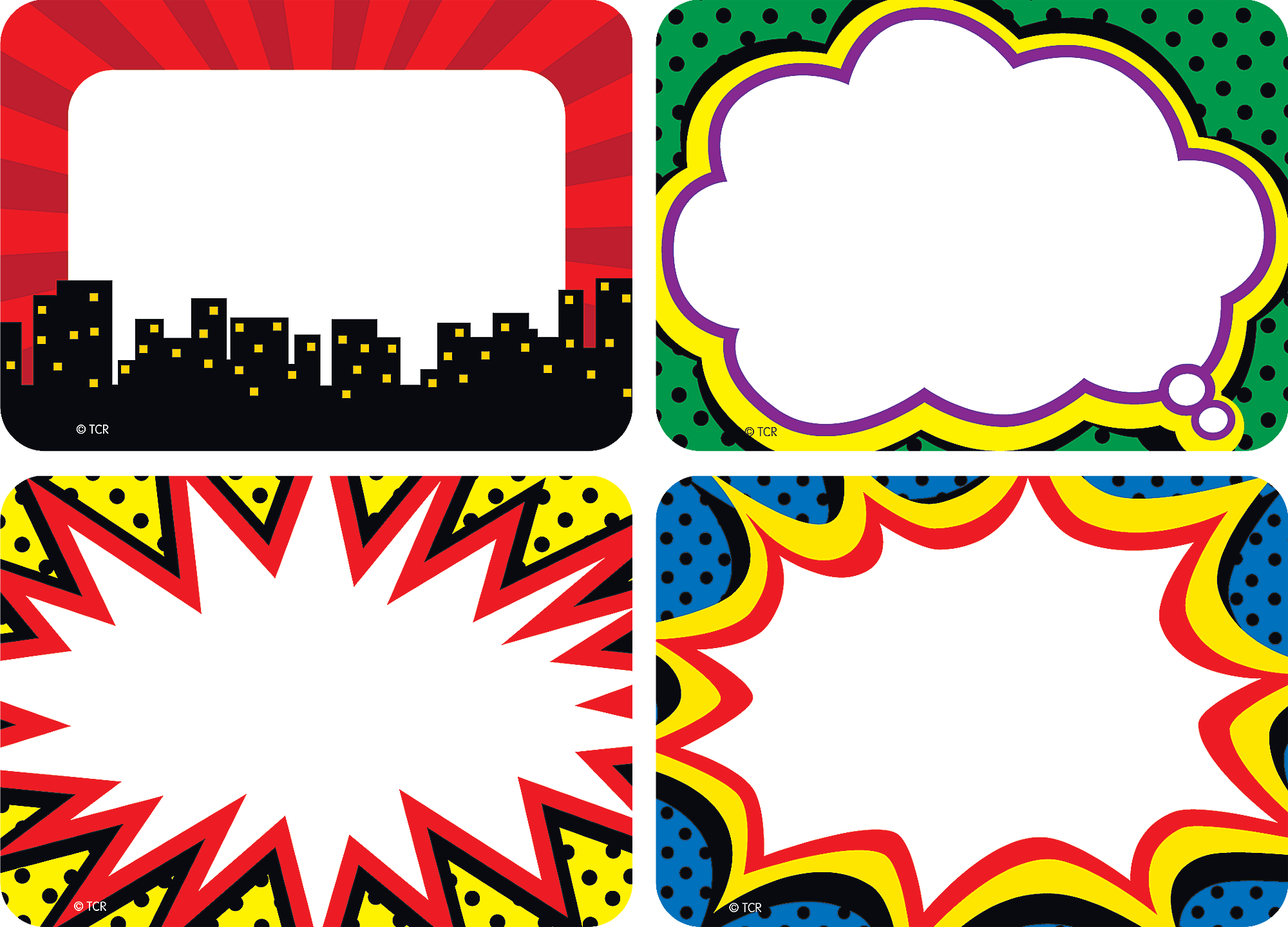 Superhero Name Tags/Labels - Multi-Pack