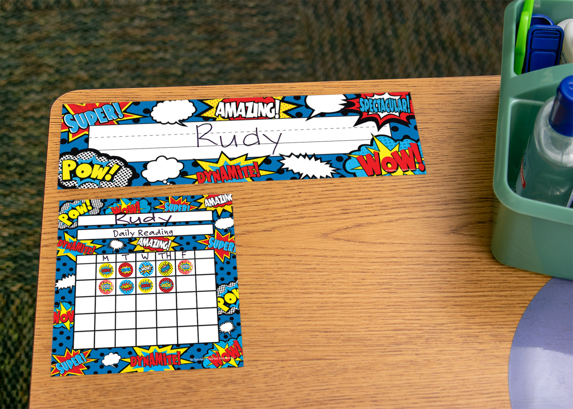 Superhero Flat Name Plates
