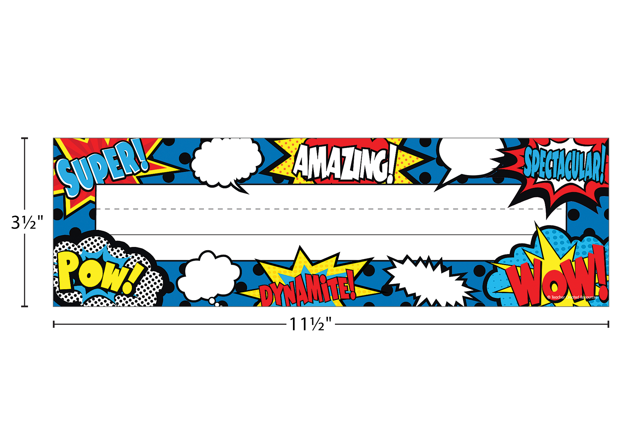 Superhero Flat Name Plates