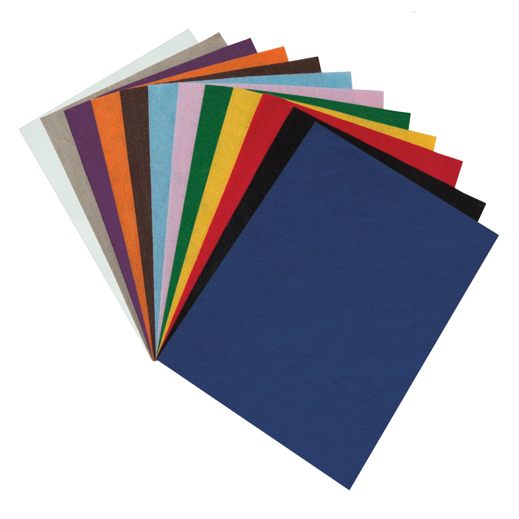 Felt, 12 Assorted Colors, 9" x 12", 12 Sheets