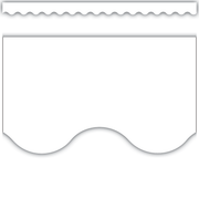 White Scalloped Border Trim
