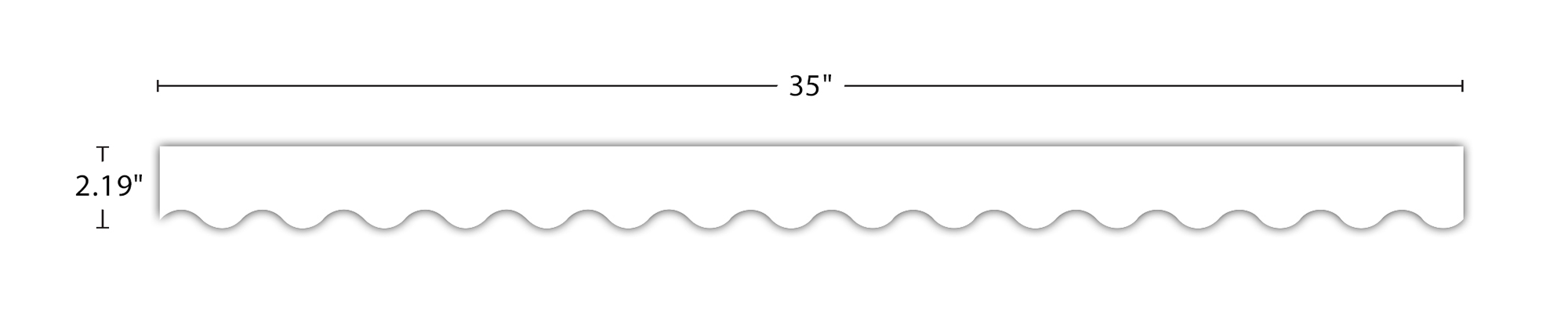 White Scalloped Border Trim