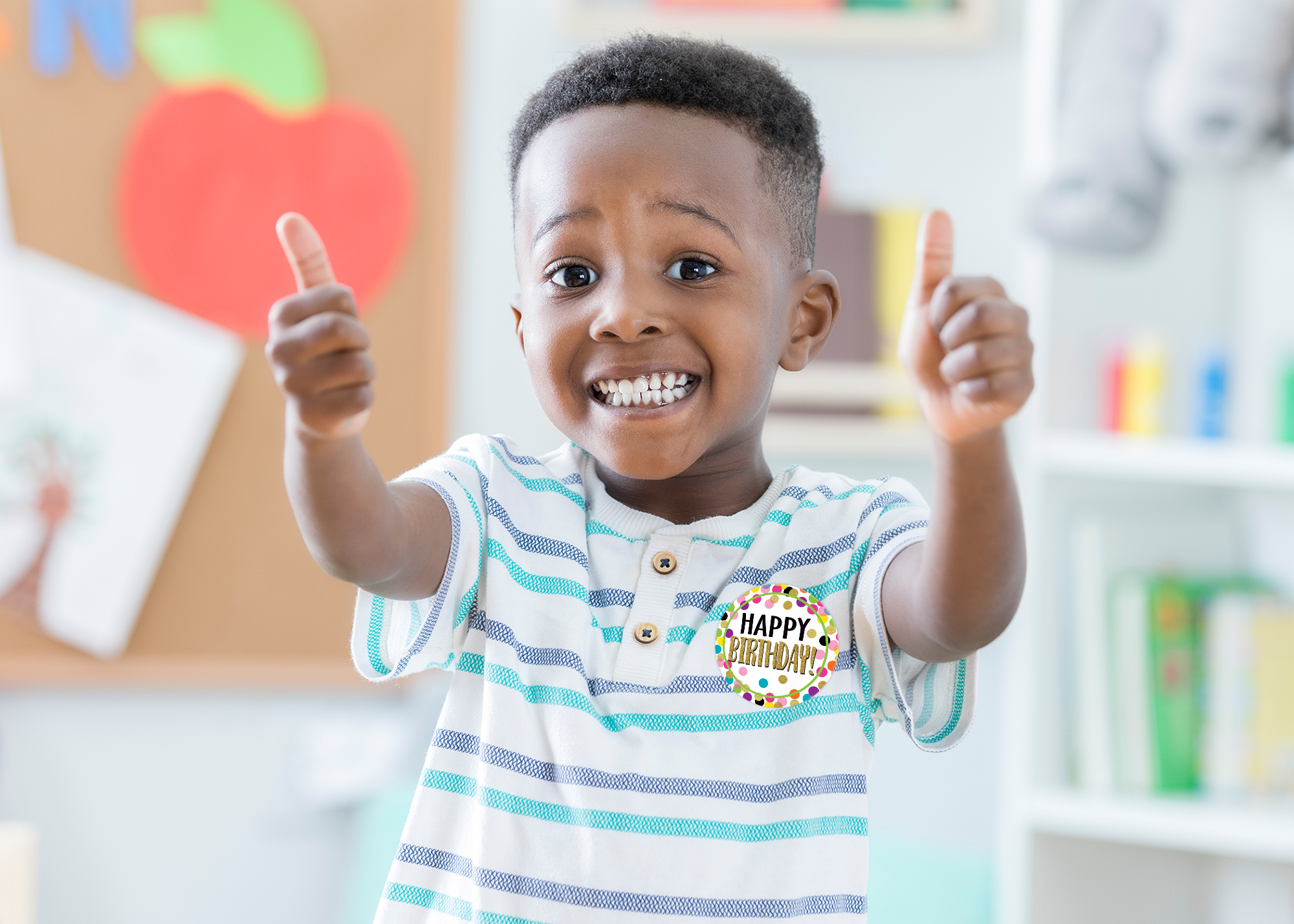 Confetti Happy Birthday Wear ’Em Badges