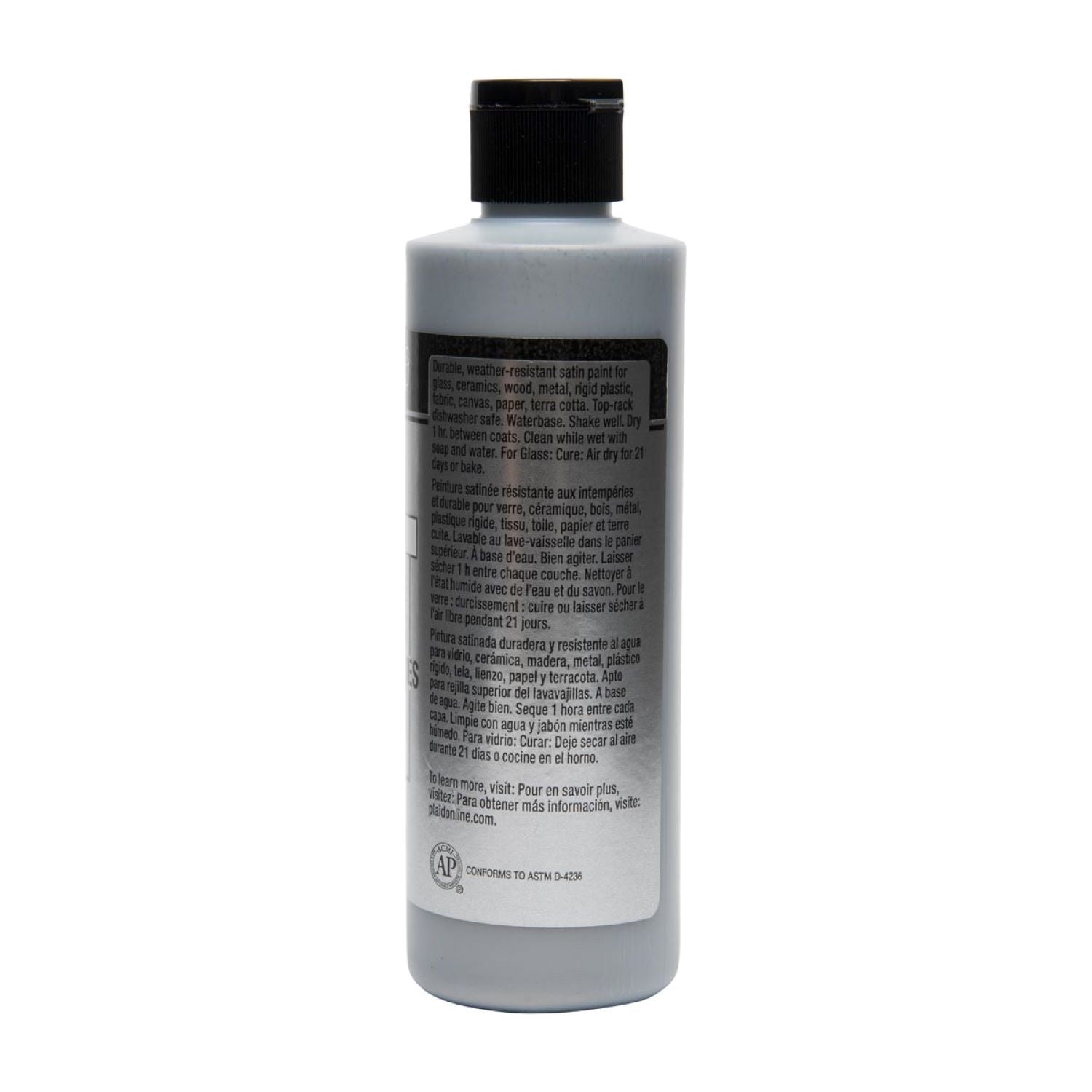 Acrylic Paint Metallic, 8oz., Silver Sterling